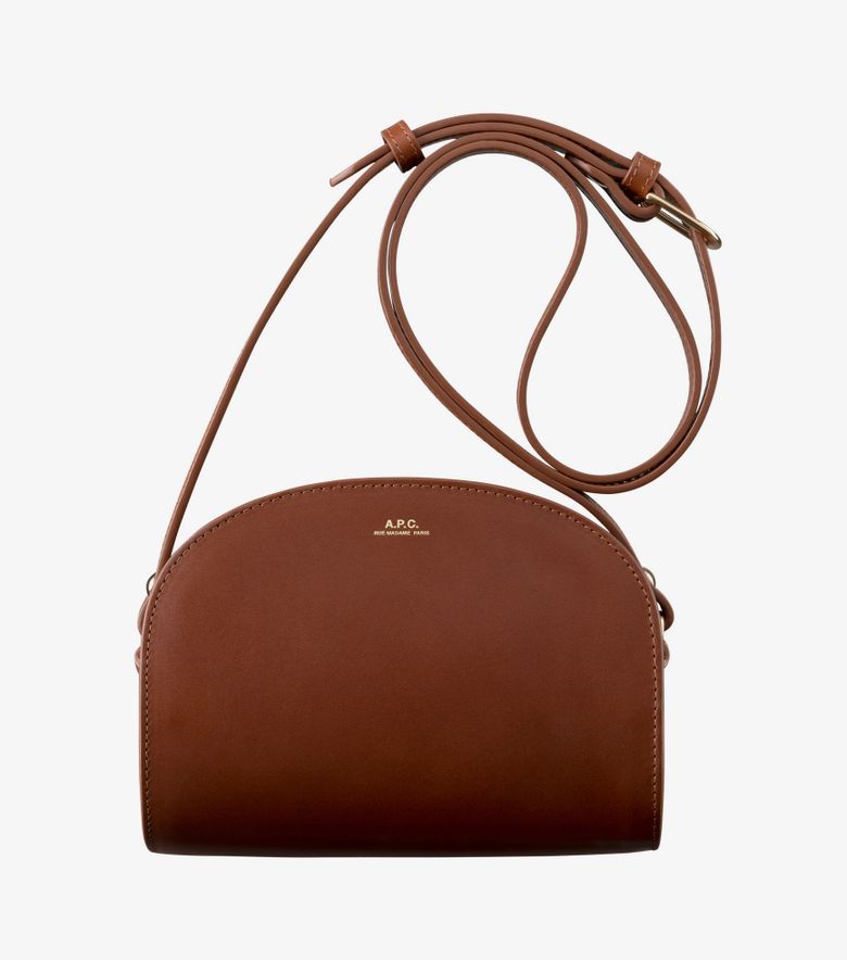 A.P.C. Sac Demi-Lune Mini Noisette