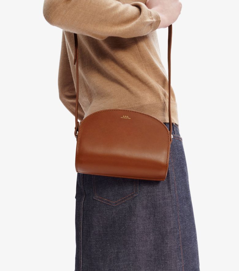A.P.C. Sac Demi-Lune Mini Noisette