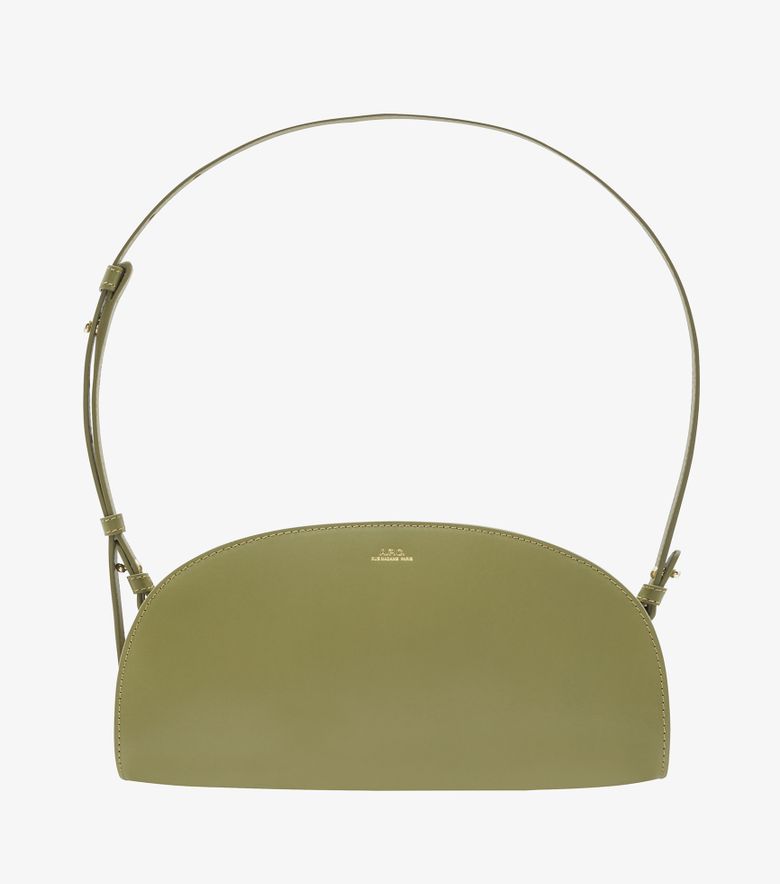 A.P.C. Sac Demi-Lune Shoulder Vert Argile