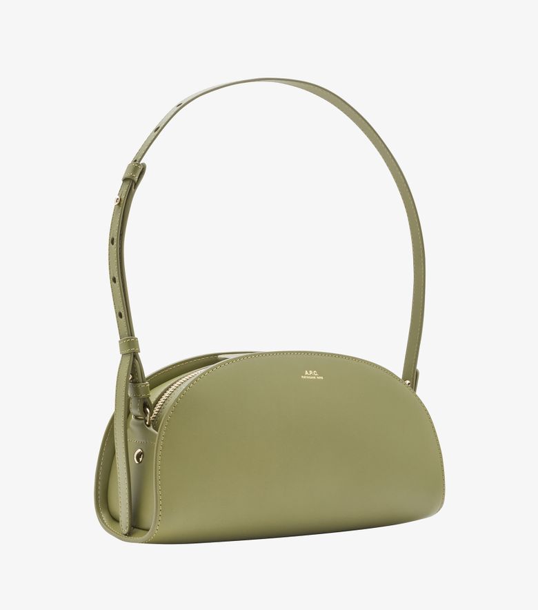 A.P.C. Sac Demi-Lune Shoulder Vert Argile