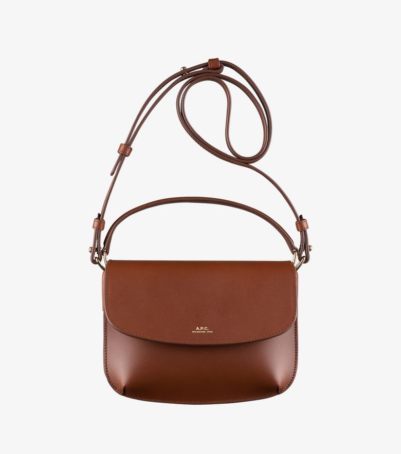 A.P.C. Sac Sarah Shoulder à Strap Mini Noisette