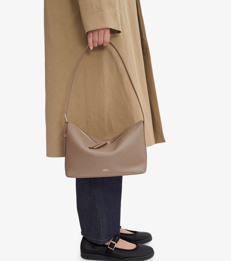 A.P.C. Sac Vera Shoulder Taupe foncé