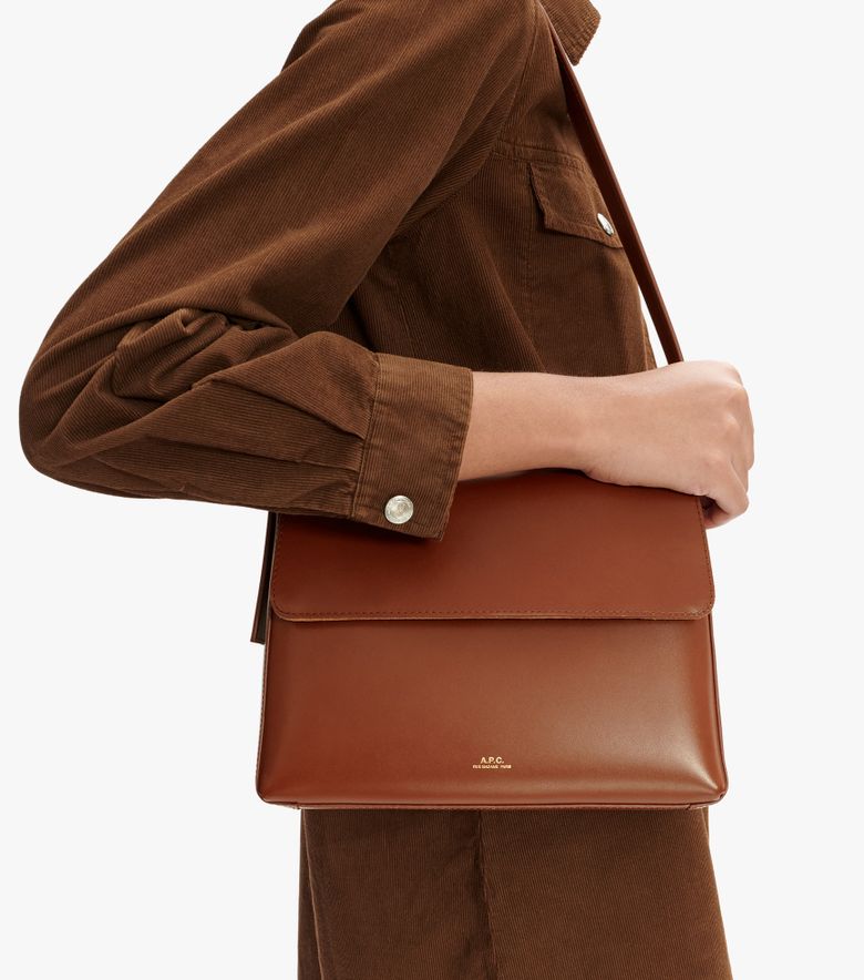 A.P.C. Sac Virginie Flap Noisette