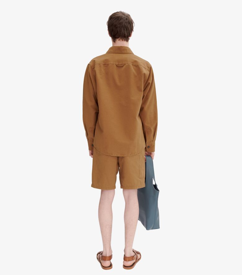 A.P.C. Surchemise Basile Brodée Poitrine Camel