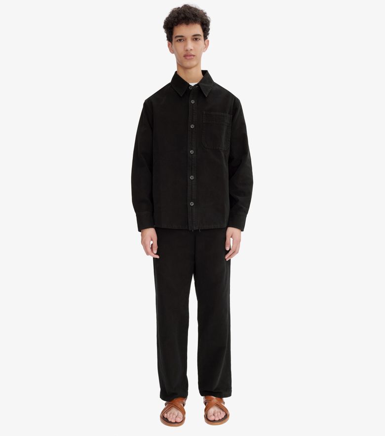 A.P.C. Surchemise Basile Brodée Poitrine Noir