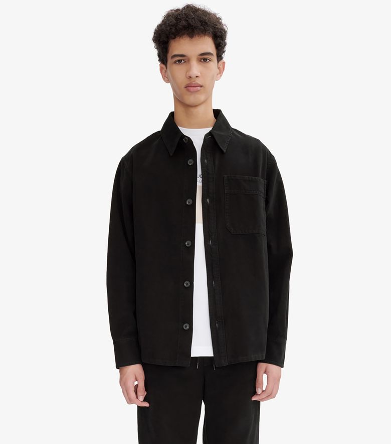 A.P.C. Surchemise Basile Brodée Poitrine Noir