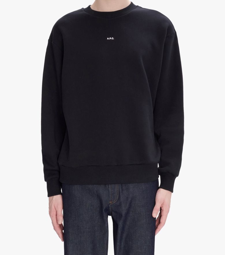 A.P.C. Sweat Boxy Micro Logo Noir/blanc