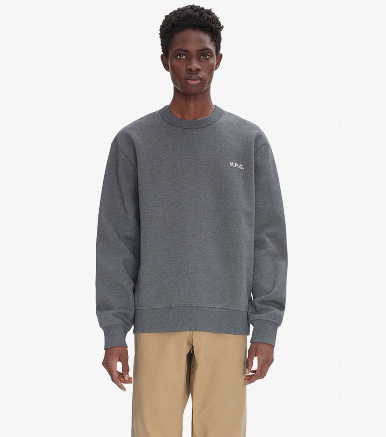 A.P.C. Sweat Boxy Petit VPC Anthracite chiné/écru