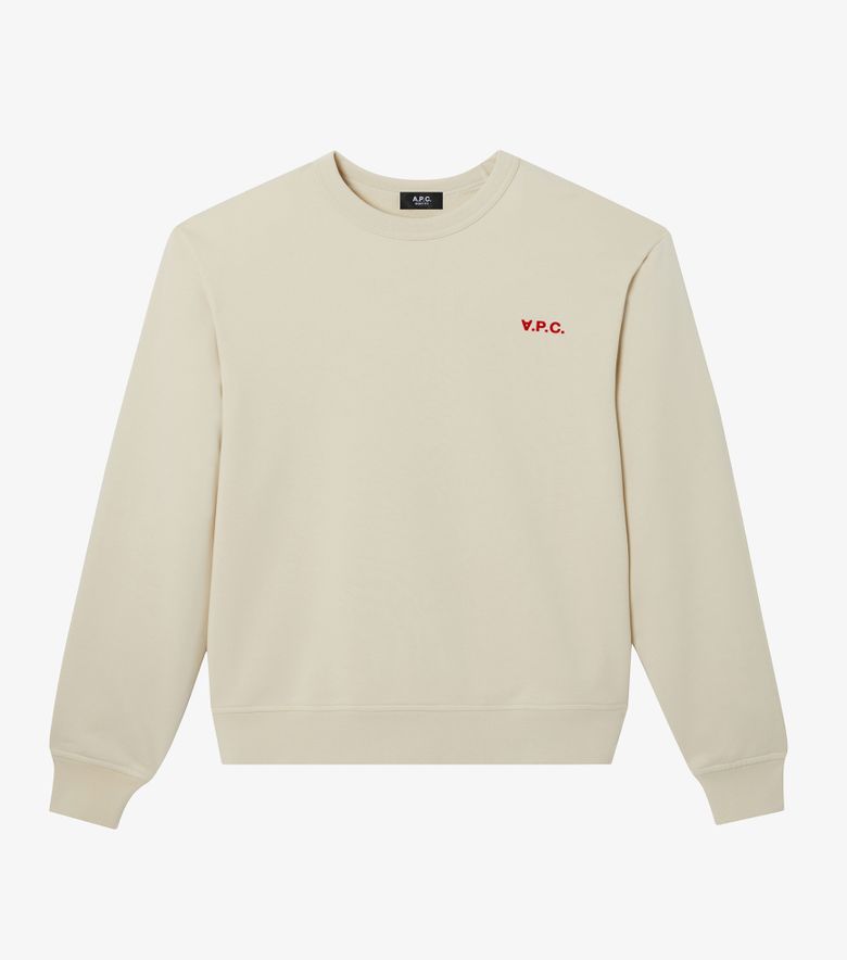 A.P.C. Sweat Boxy Petit VPC Mastic/rouge