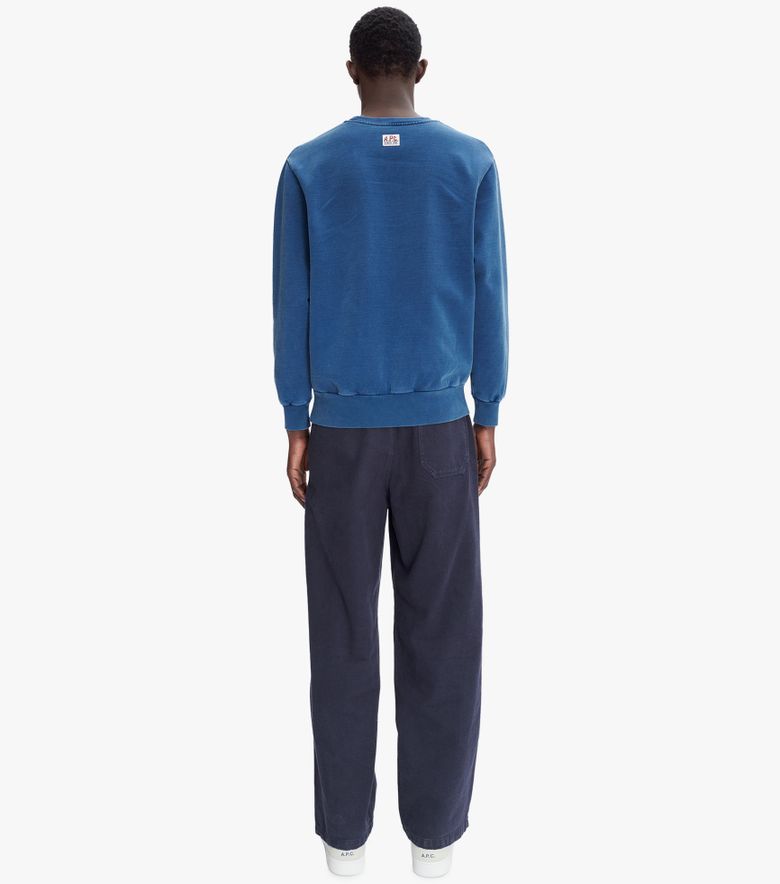 A.P.C. Sweat Label H Garment Dye Marine