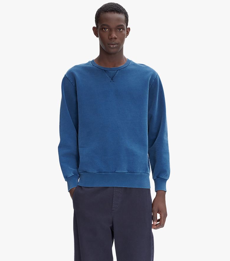 A.P.C. Sweat Label H Garment Dye Marine