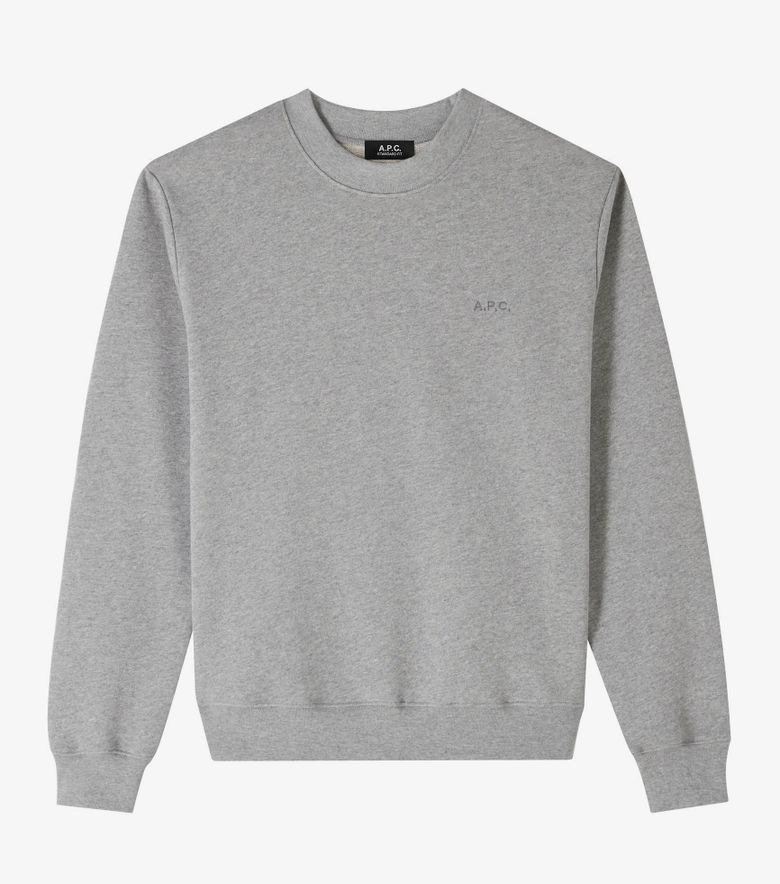 A.P.C. Sweat Standard A.P.C. Brodé Gris Chiné