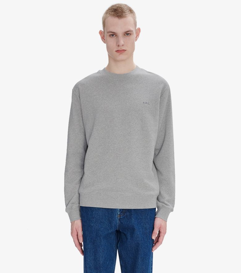 A.P.C. Sweat Standard A.P.C. Brodé Gris chiné