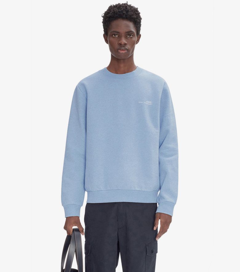A.P.C. Sweat Standard Item Overdye Bleu clair/écru