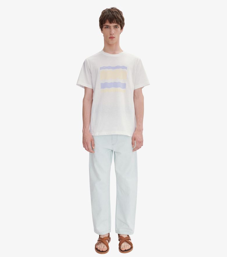 A.P.C. T-Shirt Malone Blanc/jaune