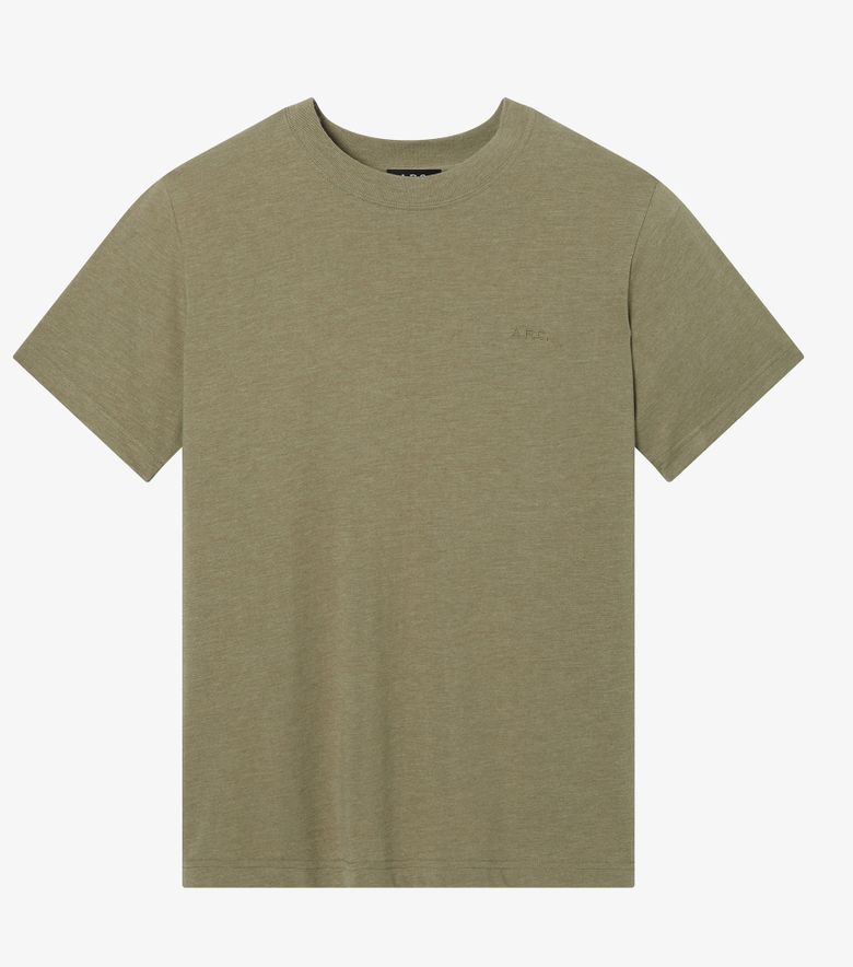 A.P.C. T-Shirt Standard Apc Brodé Kaki Chiné