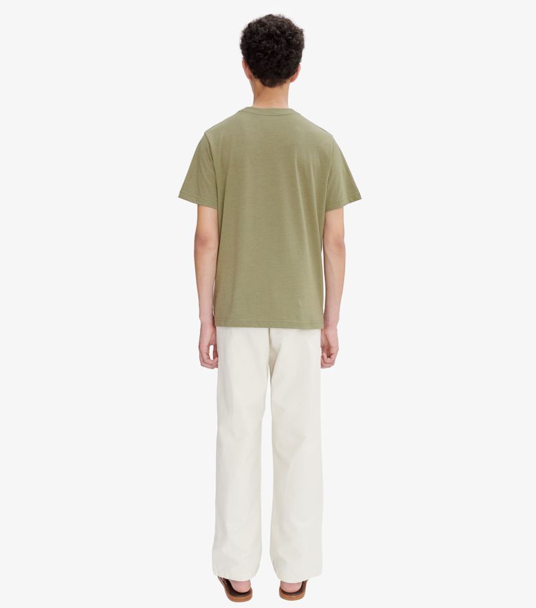 A.P.C. T-Shirt Standard Apc Brodé Kaki Chiné