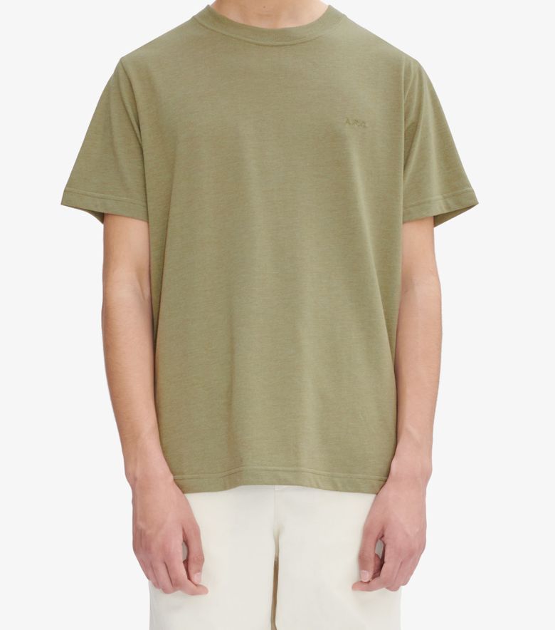 A.P.C. T-Shirt Standard Apc Brodé Kaki Chiné
