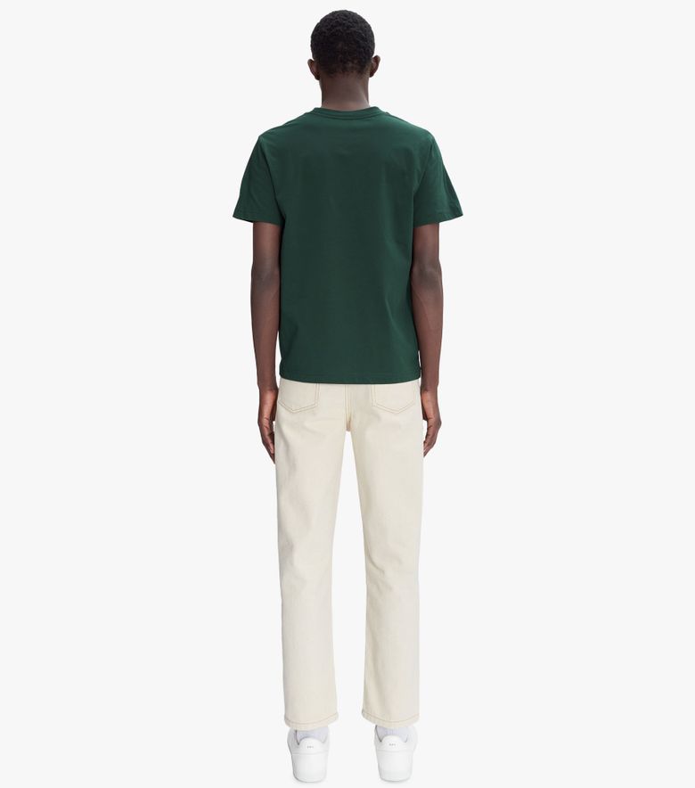 A.P.C. T-Shirt Standard Grand VPC Vert Foncé/blanc