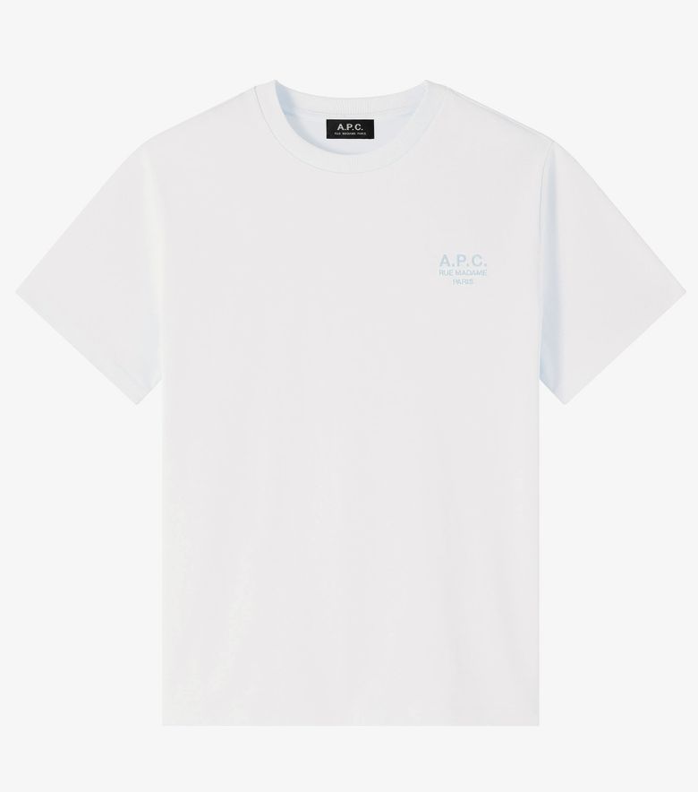 A.P.C. T-Shirt Standard Rue Madame Blanc/bleu Ciel