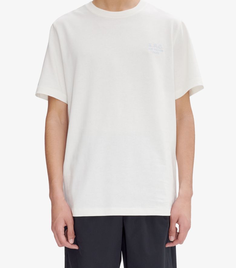A.P.C. T-Shirt Standard Rue Madame Blanc/bleu Ciel