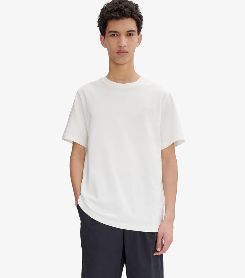 A.P.C. T-Shirt Standard Rue Madame Blanc/bleu ciel