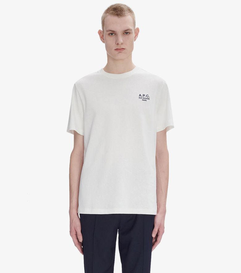 A.P.C. T-Shirt Standard Rue Madame Blanc/Dark navy