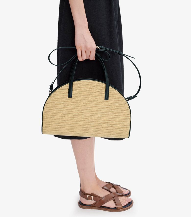 A.P.C. Tote Demi-Lune Beige/noir