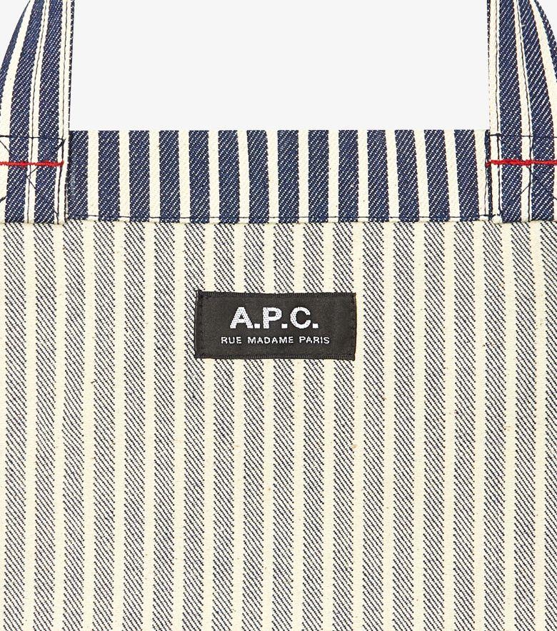 A.P.C. Tote Thais Mini Bleu Foncé/blanc