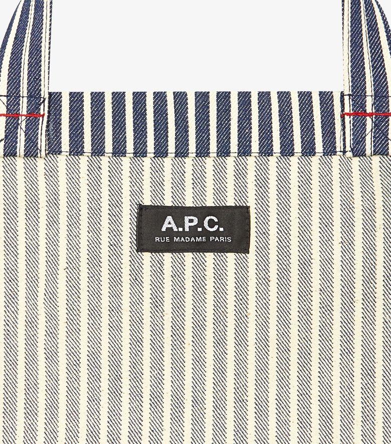 A.P.C. Tote Thais Mini Bleu Foncé/blanc