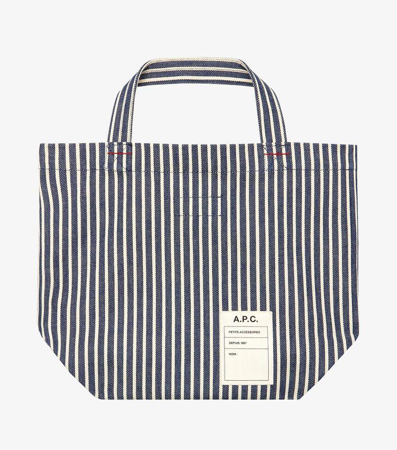 A.P.C. Tote Thais Mini Bleu foncé/blanc