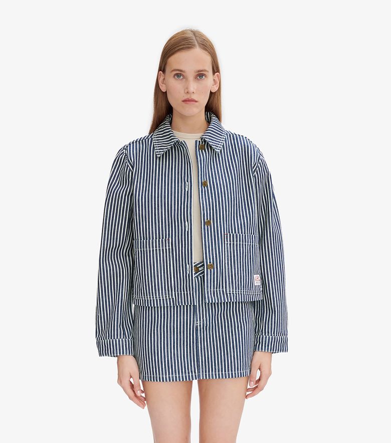 A.P.C. Veste Frida Bleu/blanc