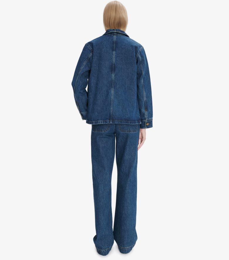 CADENCE Veste Silvana Logo Indigo Délavé