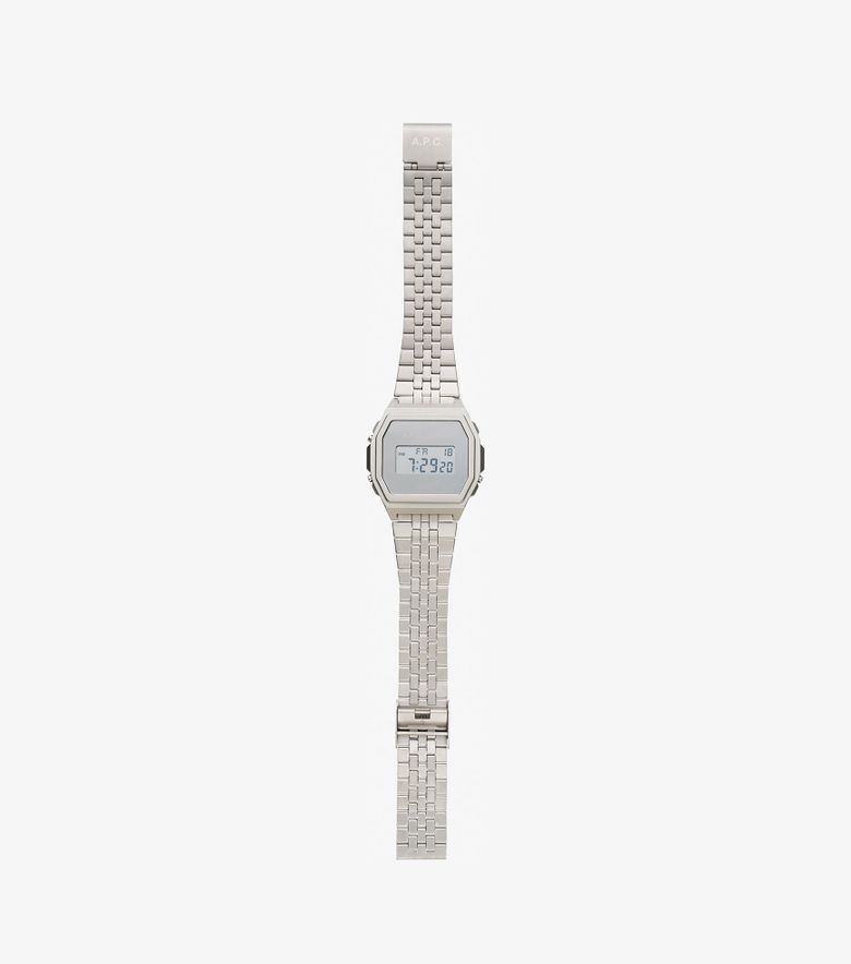 COLLABORATIONS A.P.C. Casio Montre Argent Argent