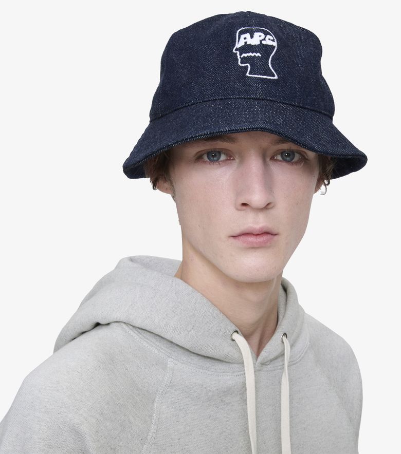 COLLABORATIONS Bucket Hat A.P.C. Brain Dead Indigo