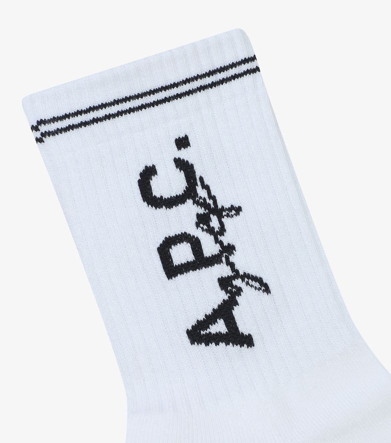 COLLABORATIONS Chaussettes Colin Blanc/noir