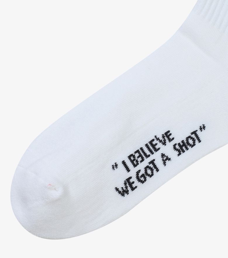 COLLABORATIONS Chaussettes Colin Blanc/noir