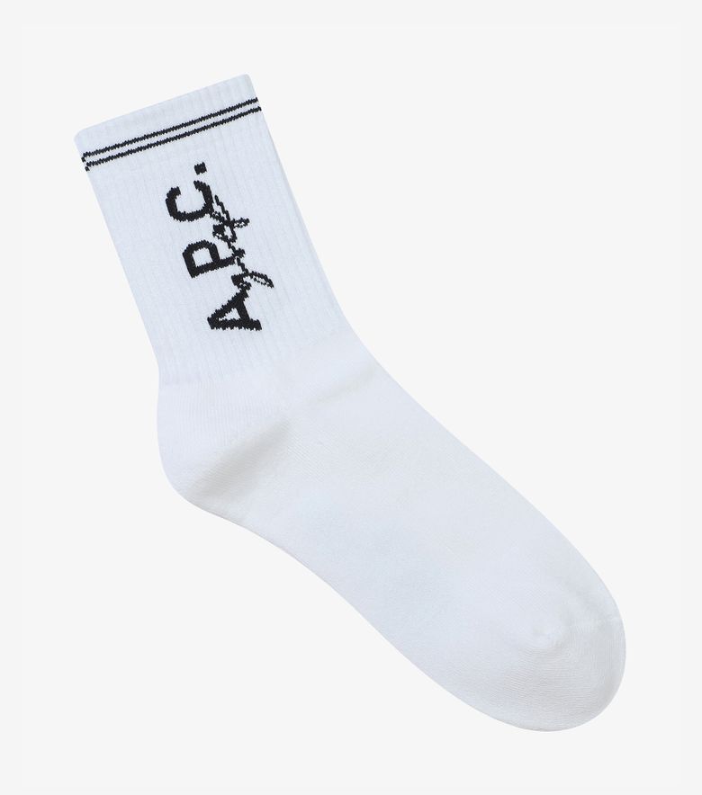 COLLABORATIONS Chaussettes Colin Blanc/noir