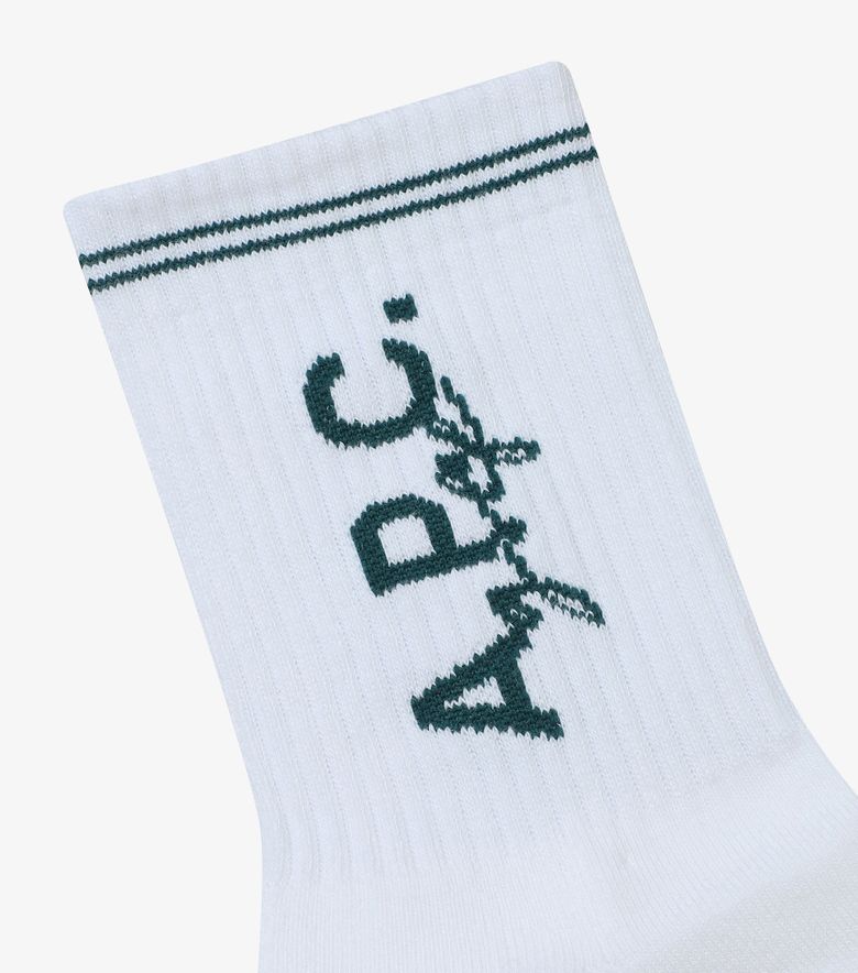 COLLABORATIONS Chaussettes Colin Blanc/vert
