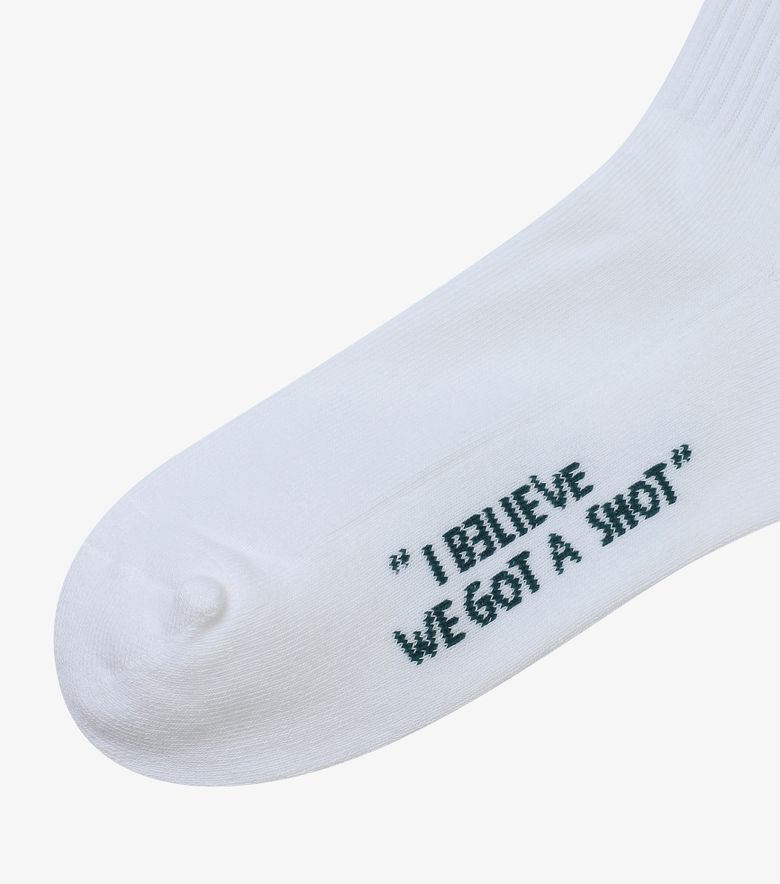 COLLABORATIONS Chaussettes Colin Blanc/vert