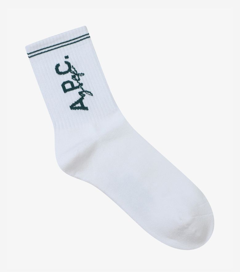 COLLABORATIONS Chaussettes Colin Blanc/vert