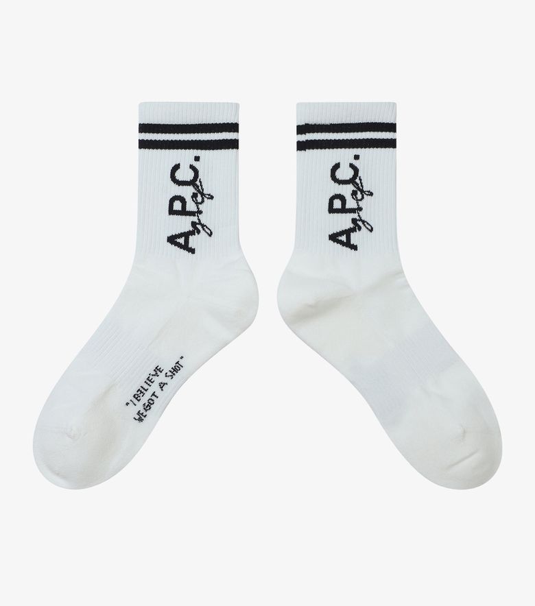 COLLABORATIONS Chaussettes Coline Blanc/noir