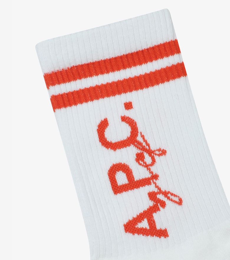 COLLABORATIONS Chaussettes Coline Blanc/orange