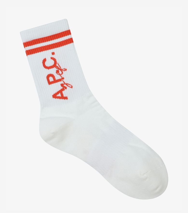 COLLABORATIONS Chaussettes Coline Blanc/orange