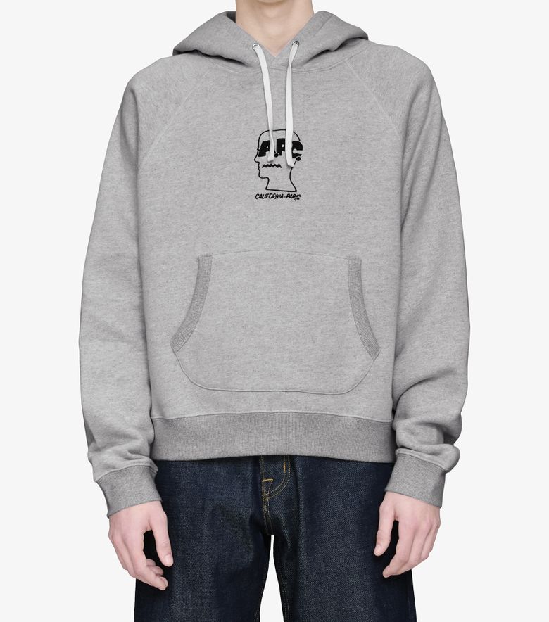 COLLABORATIONS Hoodie A.P.C. Brain Dead Gris Chiné