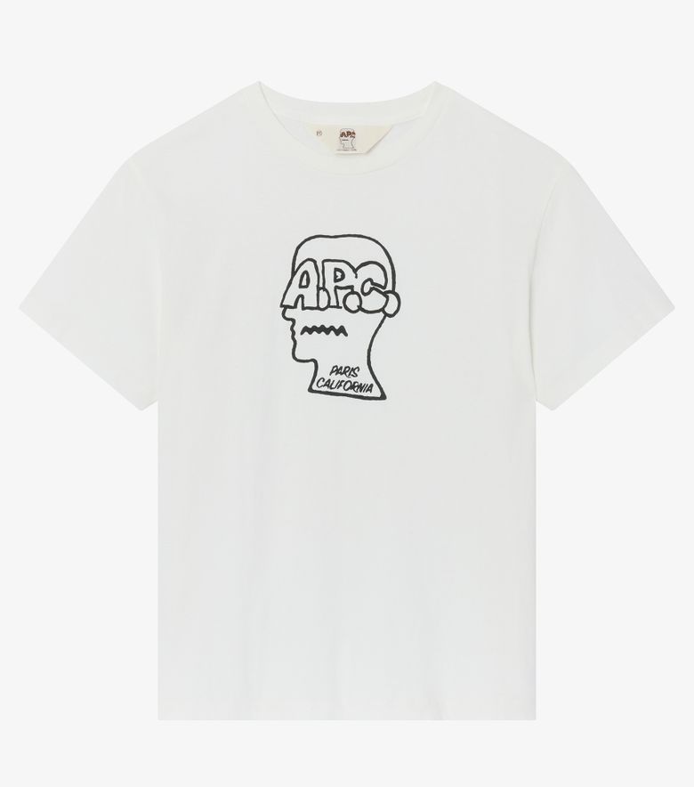 COLLABORATIONS T-shirt A.P.C. Brain Dead Blanc