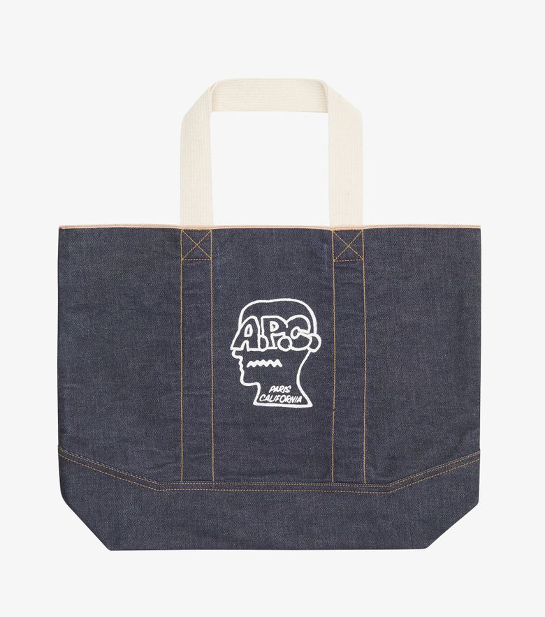 COLLABORATIONS Tote Bag A.P.C. Brain Dead Indigo