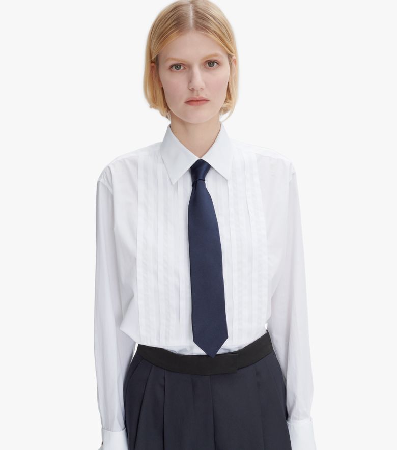 COLLABORATIONS Cravate Lino A.P.C. Anastasia Barbieri Dark navy