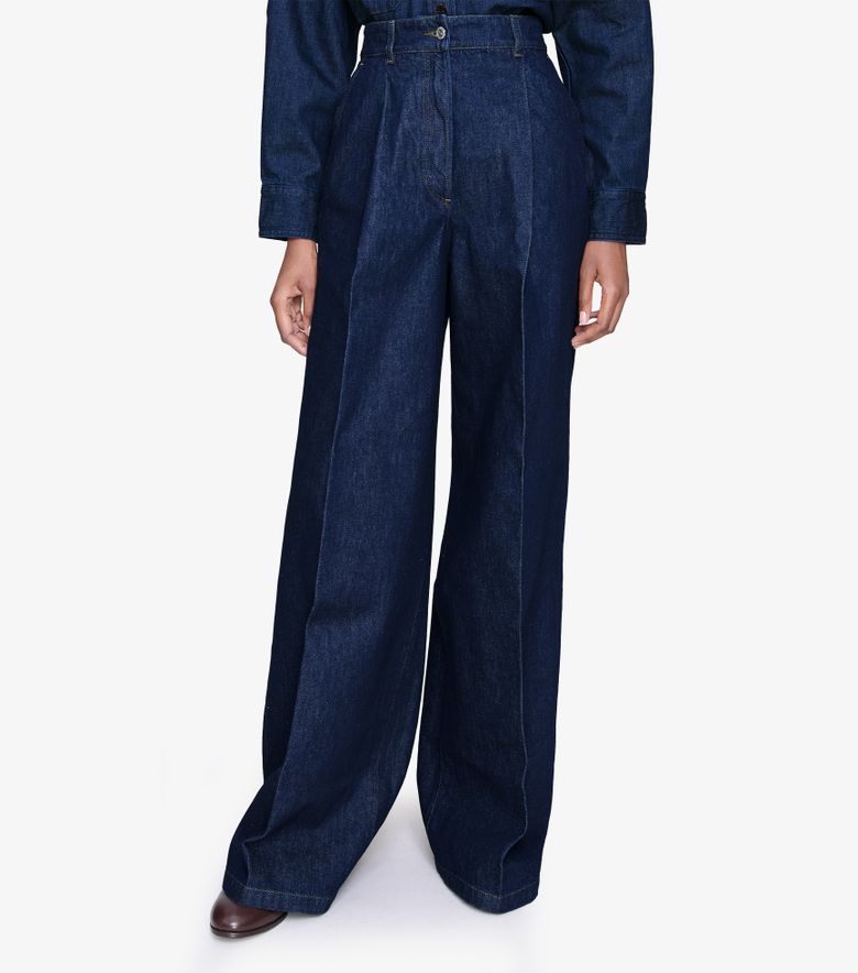 COLLABORATIONS Pantalon Azzurra A.P.C. Anastasia Barbieri Indigo Délavé
