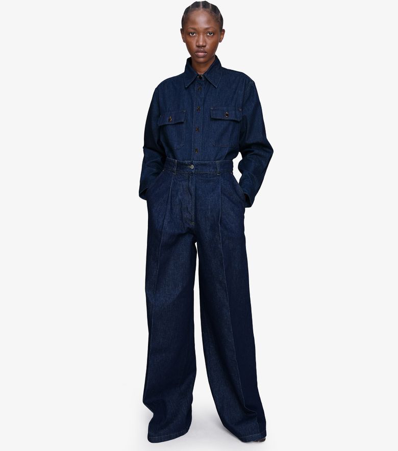 COLLABORATIONS Pantalon Azzurra A.P.C. Anastasia Barbieri Indigo délavé